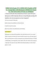 NURS 5432 Exam 4 V1&ndash;V3 &vert; NURS 5432 Family I &lpar;FNP 1&rpar; &vert; Actual Q&A with Rationale &lpar;NURS5432 Exam 4&rpar; &vert; The University of Texas at Arlington