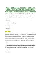 NURS 5432 Final Exam V1&ndash;V3 &vert; NURS 5432 Family I &lpar;FNP 1&rpar; &vert; Actual Q&A with Rationale &lpar;NURS5432 Final Exam&rpar; &vert; The University of Texas at Arlington