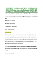 NURS 5433 Final Exam V1 &vert; NURS 5433 Family II &NewLine;&lpar;FNP 2&rpar; &vert; Actual Q&A with Rationale &lpar;NURS5433 &NewLine;Final Exam&rpar; &vert; The University of Texas at Arlington 
