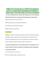 NURS 5433 Final Exam V2 &vert; NURS 5433 Family II &NewLine;&lpar;FNP 2&rpar; &vert; Actual Q&A with Rationale &lpar;NURS5433 &NewLine;Final Exam&rpar; &vert; The University of Texas at Arlington 