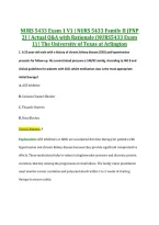 NURS 5433 Exam 1 V1 &vert; NURS 5433 Family II &lpar;FNP &NewLine;2&rpar; &vert; Actual Q&A with Rationale &lpar;NURS5433 Exam &NewLine;1&rpar; &vert; The University of Texas at Arlington