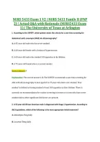 NURS 5433 Exam 1 V2 &vert; NURS 5433 Family II &lpar;FNP &NewLine;2&rpar; &vert; Actual Q&A with Rationale &lpar;NURS5433 Exam &NewLine;1&rpar; &vert; The University of Texas at Arlington 