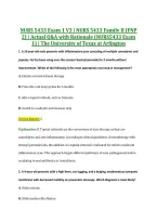 NURS 5433 Exam 1 V1&ndash;V3 &vert; NURS 5433 Family II &lpar;FNP 2&rpar; &vert; Actual Q&A with Rationale &lpar;NURS5433 Exam 1&rpar; &vert; The University of Texas at Arlington