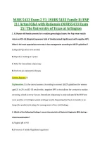 NURS 5433 Exam 2 V1 &vert; NURS 5433 Family II &lpar;FNP &NewLine;2&rpar; &vert; Actual Q&A with Rationale &lpar;NURS5433 Exam &NewLine;2&rpar; &vert; The University of Texas at Arlington