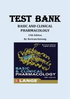 Test Bank for Basic and Clinical Pharmacology&comma; 15th Edition by Bertram Katzung &mdash; Complete Chapters with Questions & Answers