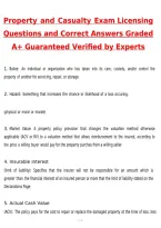 Property and Casualty Licensing Exam &lpar;Latest 2026 &sol; 2027 Update&rpar; Questions & Correct Answers &lpar;100&percnt; Correct Verified Answers&rpar; Already Graded A&plus;