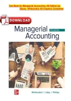 Test Bank for Managerial Accounting&comma; 5th Edition by Stacey Whitecotton &ndash; All Chapters 1-13 Complete Guide&NewLine;&NewLine;