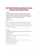 AAFP Family Medicine Certification Practice Questions and Verified Answers&period;