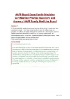 AAFP Board Exam Family Medicine&NewLine;Certification Practice Questions and&NewLine;Answers &vert;AAFP Family Medicine Board