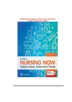 Test Bank for Nursing Now&colon; Today&rsquo;s Issues&comma; Tomorrow&rsquo;s Trends 9th Edition by Joseph T&period; Catalano &vert; Complete &vert; ISBN 9781719649773