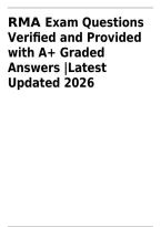 RMA Exam Questions & Verified Answers &vert; Medical Terminology&comma; Prefixes&comma; Suffixes&comma; Combining Forms&comma; Anatomy Terms&comma; Gastrointestinal&comma; Cardiovascular & Clinical Vocabulary &vert; Updated 2026&sol;2027 &vert; Instant Download&NewLine;
