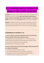 ATI COMPREHENSIVE PREDICTOR &NewLine;EXAM STUDY GUIDE 2026&sol;2027 
