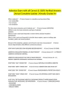 Asbestos Exam with all Correct & 100&percnt; Verified Answers &vert;Actual Complete Update &vert;Already Graded A&plus;