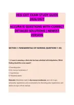 HESI EXIT EXAM STUDY GUIDE &NewLine;2026&sol;2027 &NewLine;ACCURATE QUESTIONS WITH CORRECT &NewLine;DETAILED SOLUTIONS &vert; NEWEST &NewLine;VERSION 