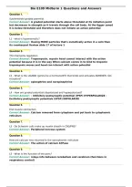 Bio E109 Midterm 1 Questions and Answers