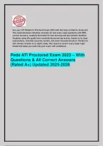 Peds ATI Proctored Exam 2023 &ndash; With &NewLine;Questions & All Correct Answers &NewLine;&lpar;Rated A&plus;&rpar; Updated 2025-2026 