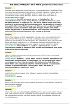 BIO SCI E109 Module 4 CH 7 AND 8 Questions and Answers