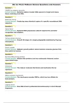Bio Sci M122 Midterm Review Questions and Answers