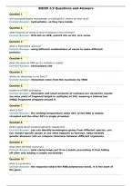 BIO99 1&sol;3 Questions and Answers