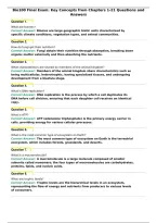 Bio100 Final Exam&colon; Key Concepts from Chapters 1-21 Questions and Answers