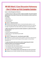 NR 603 Week 2 Case Discussion Pulmonary - Part 2 Follow up Visit Complete Sol