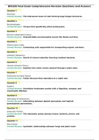BIO100 Final Exam Comprehensive Revision Questions and Answers