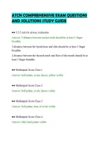 ATCN COMPREHENSIVE EXAM QUESTIONS&NewLine;AND SOLUTIONS STUDY GUIDE