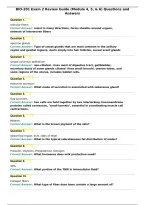 BIO-201 Exam 2 Review Guide &lpar;Module 4&comma; 5&comma; & 6&rpar; Questions and Answers