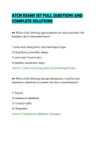 ATCN EXAMS SET FULL QUESTIONS AND&NewLine;COMPLETE SOLUTIONS