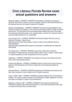 Civic Literacy Florida final exam test &NewLine;&lpar;questions and solutions&rpar;