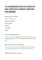 ATI COMPREHENSIVE PRACTICE PREDICTOR&NewLine;FINAL PAPER WITH COMPLETE QUESTIONS&NewLine;AND ANSWERS