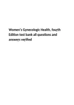 Test Bank For Gynecologic Health Care 4th Edition &vert; Kerri Durnell Schuiling & Frances E&period; Likis &vert; ISBN 9781284182347 &vert; All Chapters &vert; Complete