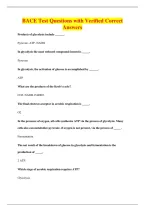 BACE Test Questions with Verified Correct&NewLine;Answers