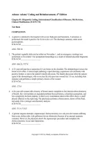 Test Bank for Adams' Coding and Reimbursement 4th Edition by Wanda Adams