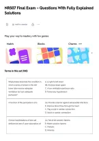 NR507 Final Exam &ndash; Questions With Fully Explained&NewLine;Solutions&NewLine;