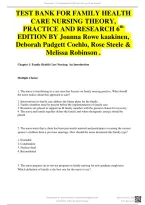 TEST BANK FOR FAMILY HEALTH&NewLine;CARE NURSING THEORY&comma;&NewLine;PRACTICE AND RESEARCH 6th&NewLine;EDITION BY Joanna Rowe kaakinen&comma;&NewLine;Deborah Padgett Coehlo&comma; Rose Steele &&NewLine;Melissa Robinson &period;&NewLine;