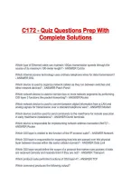 C172 - Quiz Questions Prep With Complete Solutions