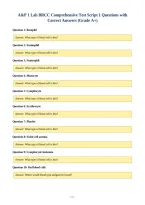 A&P 1 Lab BRCC Comprehensive Test Script 1 Questions with&NewLine;Correct Answers &lpar;Grade A&plus;&rpar;