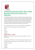 Colibri Real Estate Exam 2025 &vert; 200&plus; Verified &NewLine;Questions and Correct Answers with &NewLine;Rationales 