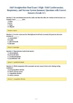 A&P Straighterline Final Exam 3 High- Yield Cardiovascular&comma;&NewLine;Respiratory&comma; and Nervous System Summary Questions with Correct&NewLine;Answers &lpar;Grade A&plus;&rpar;