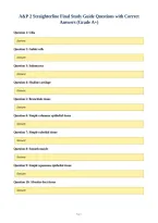 A&P 2 Straighterline Final Study Guide Questions with Correct&NewLine;Answers &lpar;Grade A&plus;&rpar;