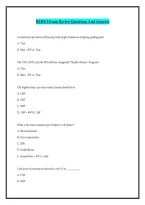 REHS 2 Exam Review Questions And Answers