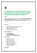 ATI FUNDAMENTALS PROCTORED ACTUAL EXAM &NewLine;2025-2026 VERIFIED QUESTIONS AND CORRECT &NewLine;ANSWERS WITH RATIONALES &vert; GRADED A&plus; 