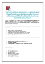 PROPHECY CORE MANDATORY PART 1&comma; 2&comma; & 3 &lpar;2025-2026&rpar; &NewLine;&vert; Actual Relias Exam Verified Questions & A&plus; Answers &NewLine;with Rationales &vert; HIPAA&comma; Fire Safety&comma; Infection Control&comma; &NewLine;Abuse & Workplace Violence 
