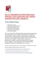 RN ATI FUNDAMENTALS PROCTORED EXAM &NewLine;VERIFIED LATEST QUESTIONS AND CORRECT &NewLine;ANSWERS 2025-2026 &vert; GRADED A&plus; 