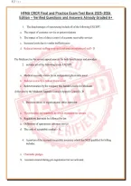 HFMA CRCR Final and Practice Exam Test Bank 2025-2026 &NewLine;Edition &ndash; Verified Questions and Answers Already Graded A&plus;