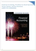 Test Bank For Financial Accounting 7th Edition &vert; David Spiceland&comma; Wayne Thomas & Don Herrmann &vert; ISBN 9781266840098 &vert; Complete Accounting Test Bank