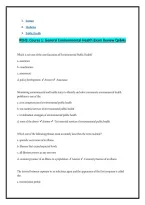 REHS - Coures 1- General Environmental Health Exam Review Qs&As