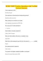 IICRC FSRT Practice Questions with Verified&NewLine;Correct Answers