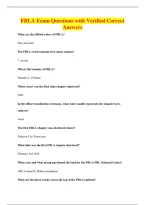 FBLA Exam Questions with Verified Correct&NewLine;Answers